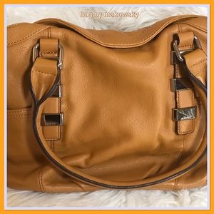 b. Makowsky Mid size soft leather handbag.